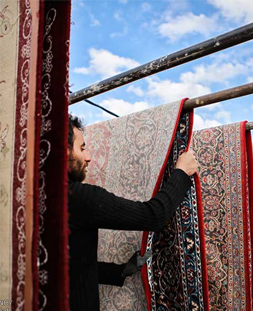 خشک کردن قالی در قالیشویی پونک 